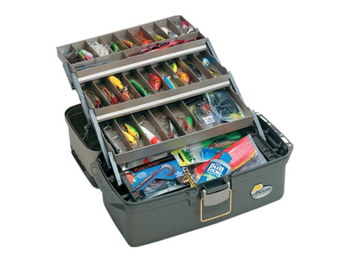 Plano Large 3 Tray Utility Box w/ Top Access Graphite/Sandstone Large PMC613403