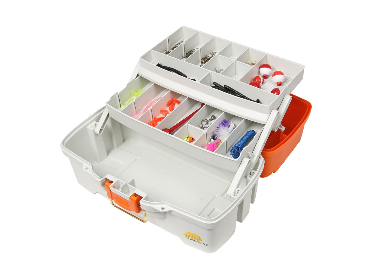 Plano Ready-Set-Fish 2-Tray Box Orange/Sandstone Large PMC620210