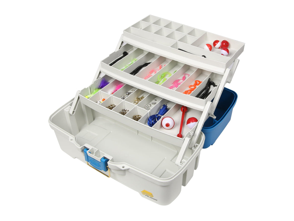 Plano Ready-Set-Fish 3-Tray Box Aqua Blue/Sandstone Large PMC620310