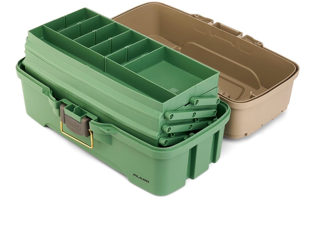 Plano Three-Tray Tackle Box Catfish KitGreen/Tan P000413