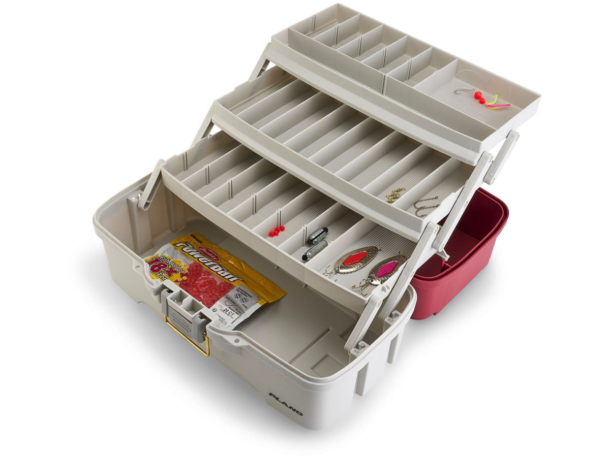 Plano Three-Tray Tackle Box Salmon KitMaroon/Grey P000414