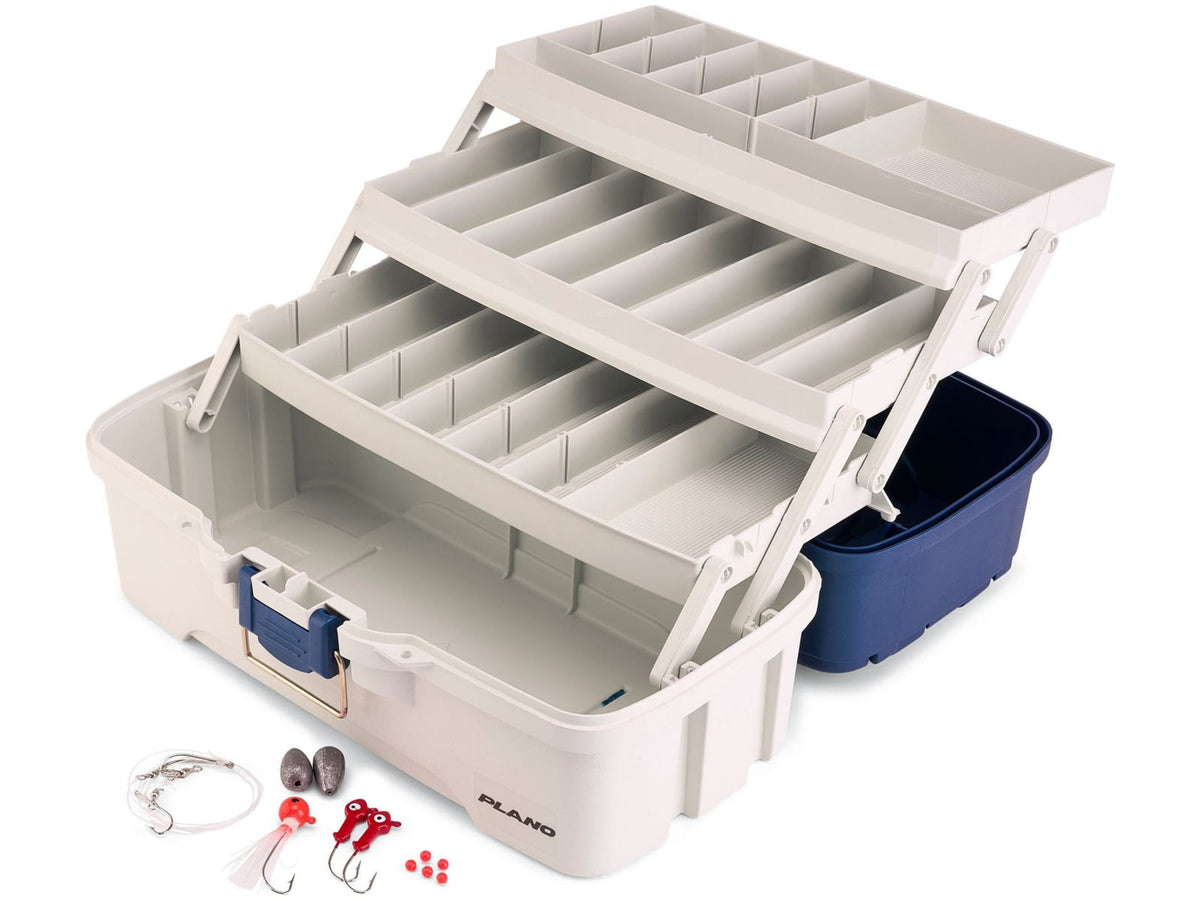 Plano Three-Tray Tackle Box Striper KitBlue/Grey P000412