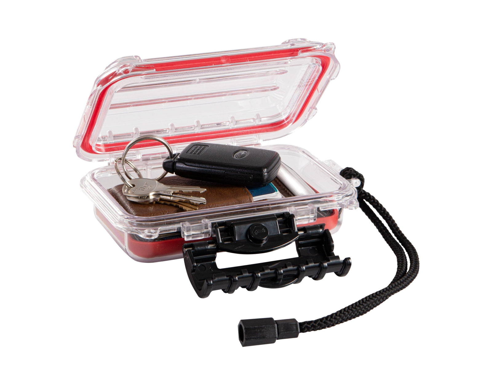 Plano XS Guide Series Polycarbonate Waterproof Case6.5x4.5x2.125in Red/Clear