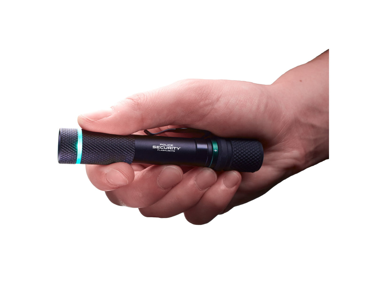Police Security Flashlights Aura-RS 260 Lumen LED Bulb Rechargeable Penlight Black 98656