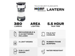 Police Security Flashlights Morf 380 Lumen 2-in-1 Lantern Black 98971