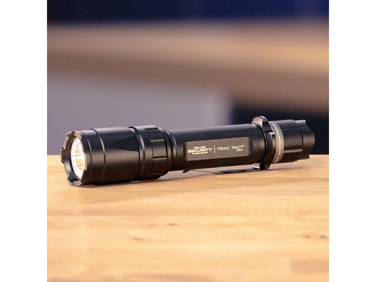 Police Security Flashlights Trac Tact 350 Lumen LED Flashlight Black 97999