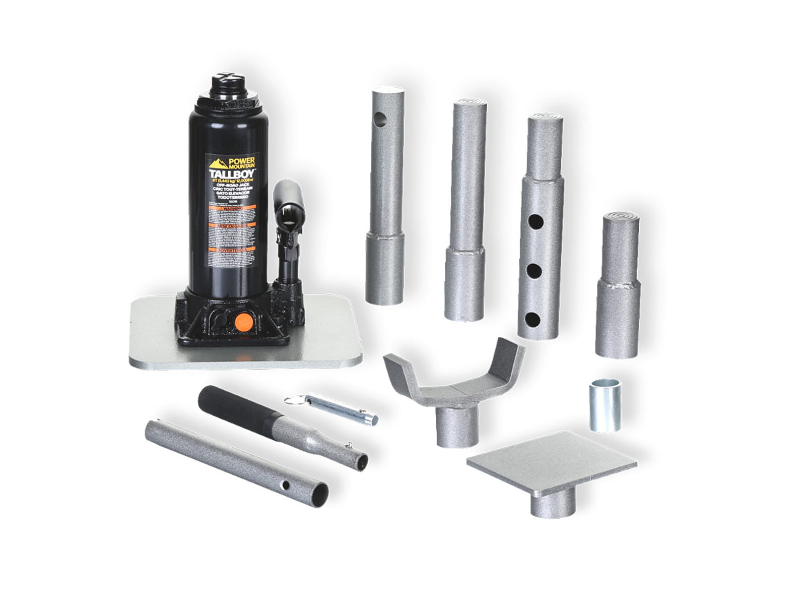 Power Mountain TallBoy Off-Road Jack 15pc Black/Gray