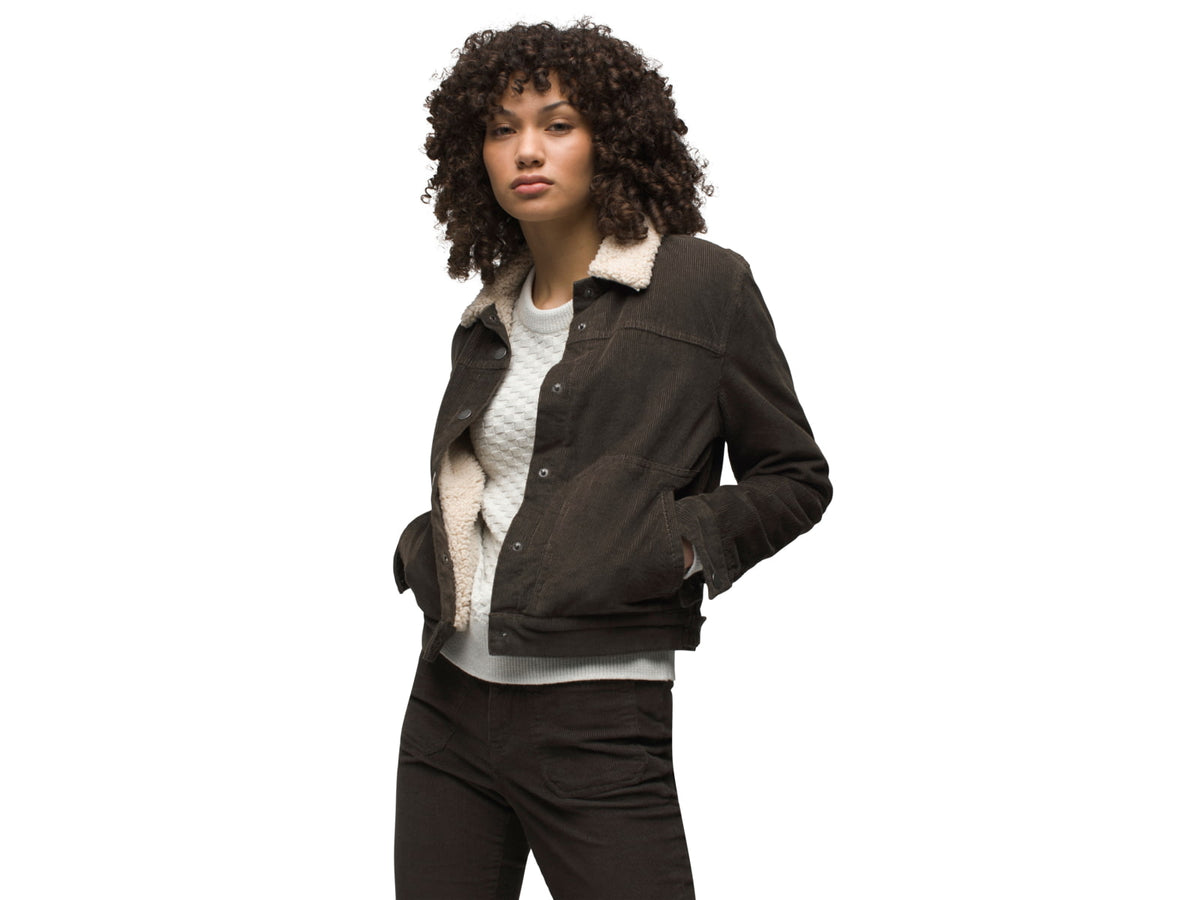 prAna Ashland Cord Jacket - Women's Black Olive Extra Small