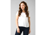 prAna Foundation Short Sleeve V-Neck - Women's White Extra Small