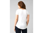 prAna Foundation Short Sleeve V-Neck - Women's White Extra Small