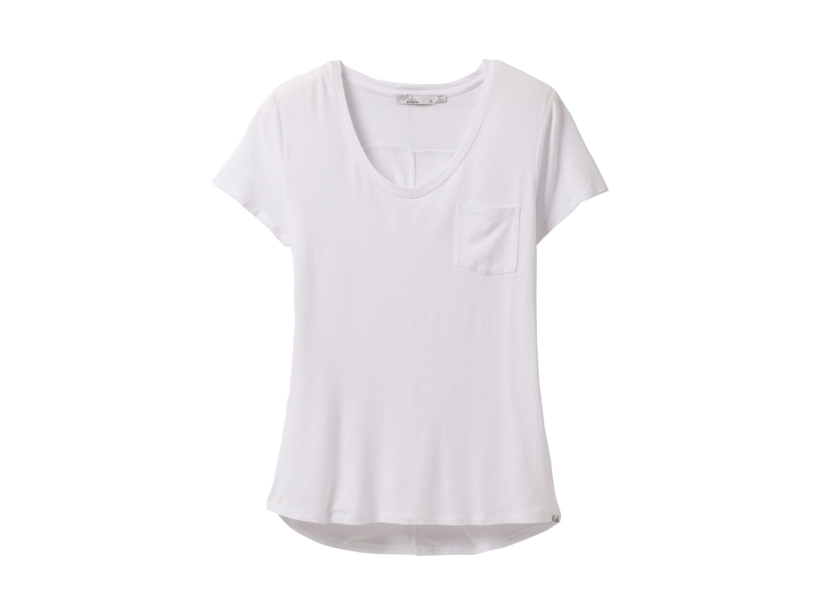 prAna Foundation Short Sleeve V-Neck - Women's White Extra Small