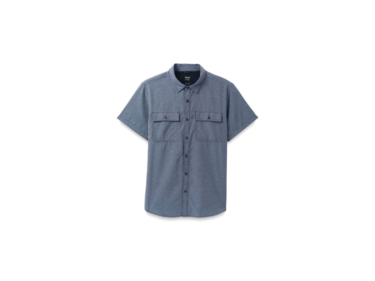 prAna Lost Sol Short Sleeve Shirts - Men's Nautical Heather M