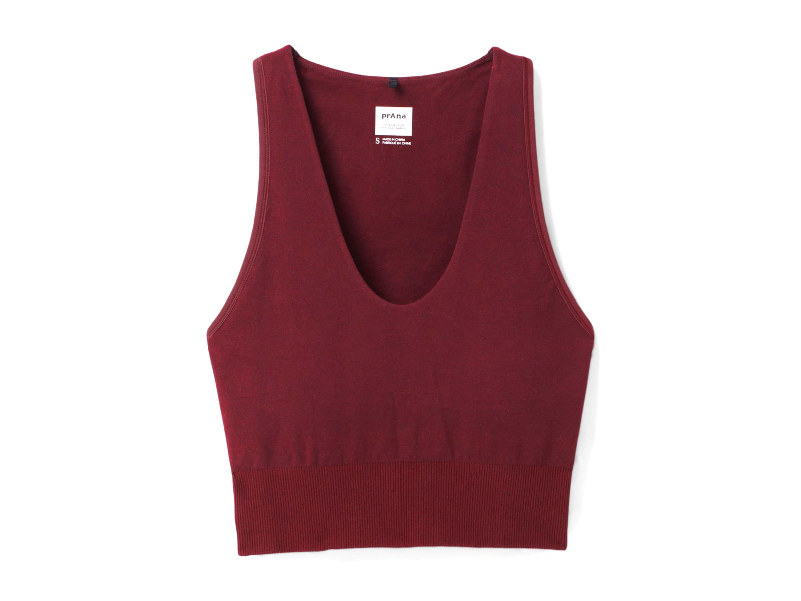 prAna Sopra Seamless Crop Top - Womens Maroon Small