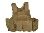 Sniper Cross Draw Tactical Multi Function Vest Tan ASVT02-T