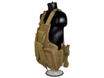 Sniper Cross Draw Tactical Multi Function Vest Tan ASVT02-T