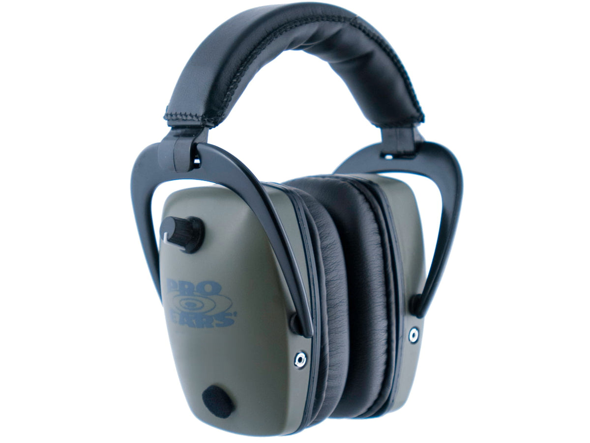 Pro Ears Pro Tac Plus Gold Slim Medium Profile NRR 28 Headset w/ Lithium Batteries Green GS-PTS-L Green
