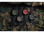 ProTek Model PT1216 USMC Analog Watch 42mm Case Diameter Carbon Composite Bezel Black Rubber Strap PT1216