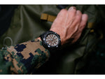 ProTek Model PT1216 USMC Analog Watch 42mm Case Diameter Carbon Composite Bezel Black Rubber Strap PT1216