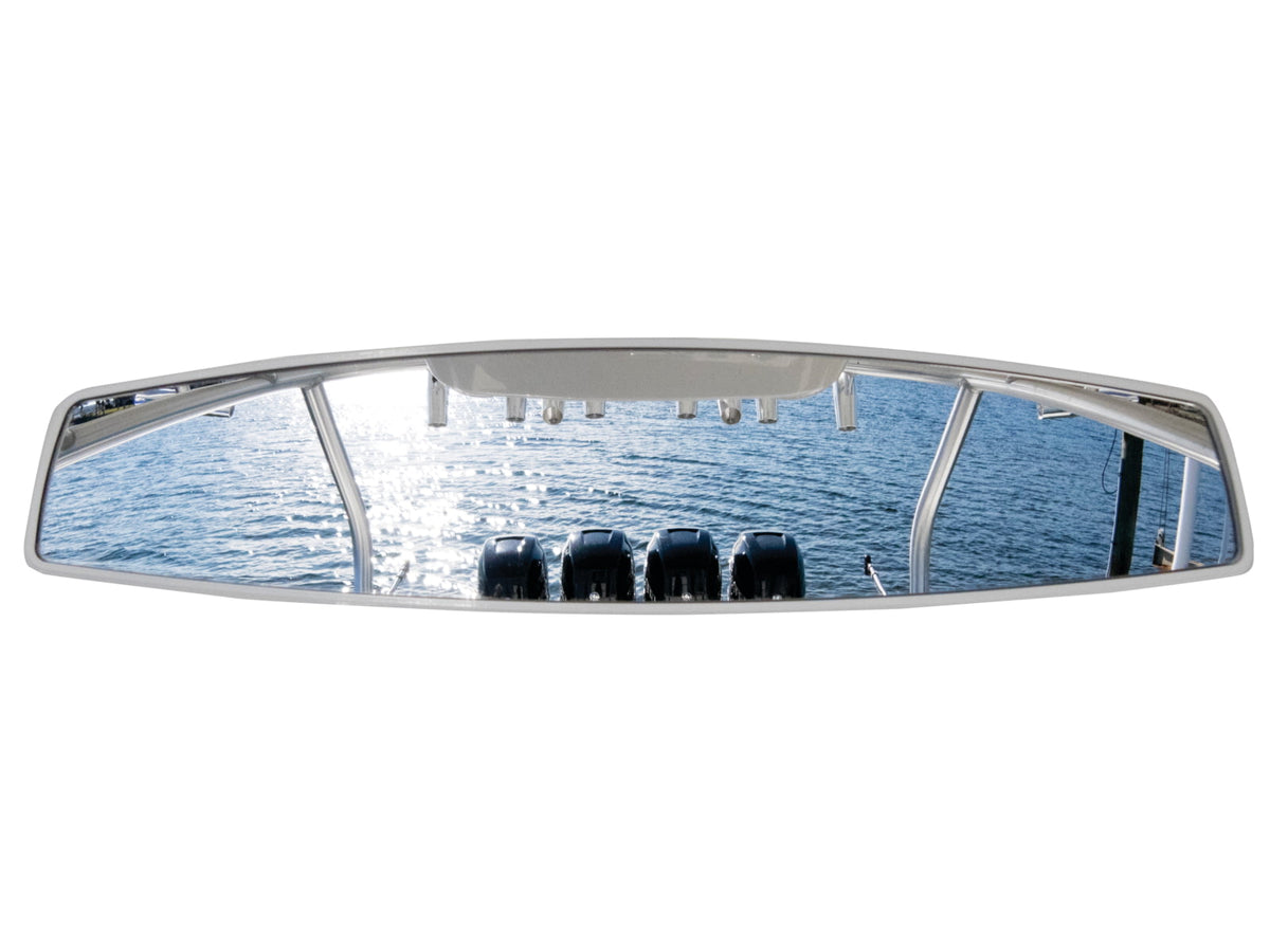 PTM Edge Blade Mirror With Center Console Mount White VX-140CC