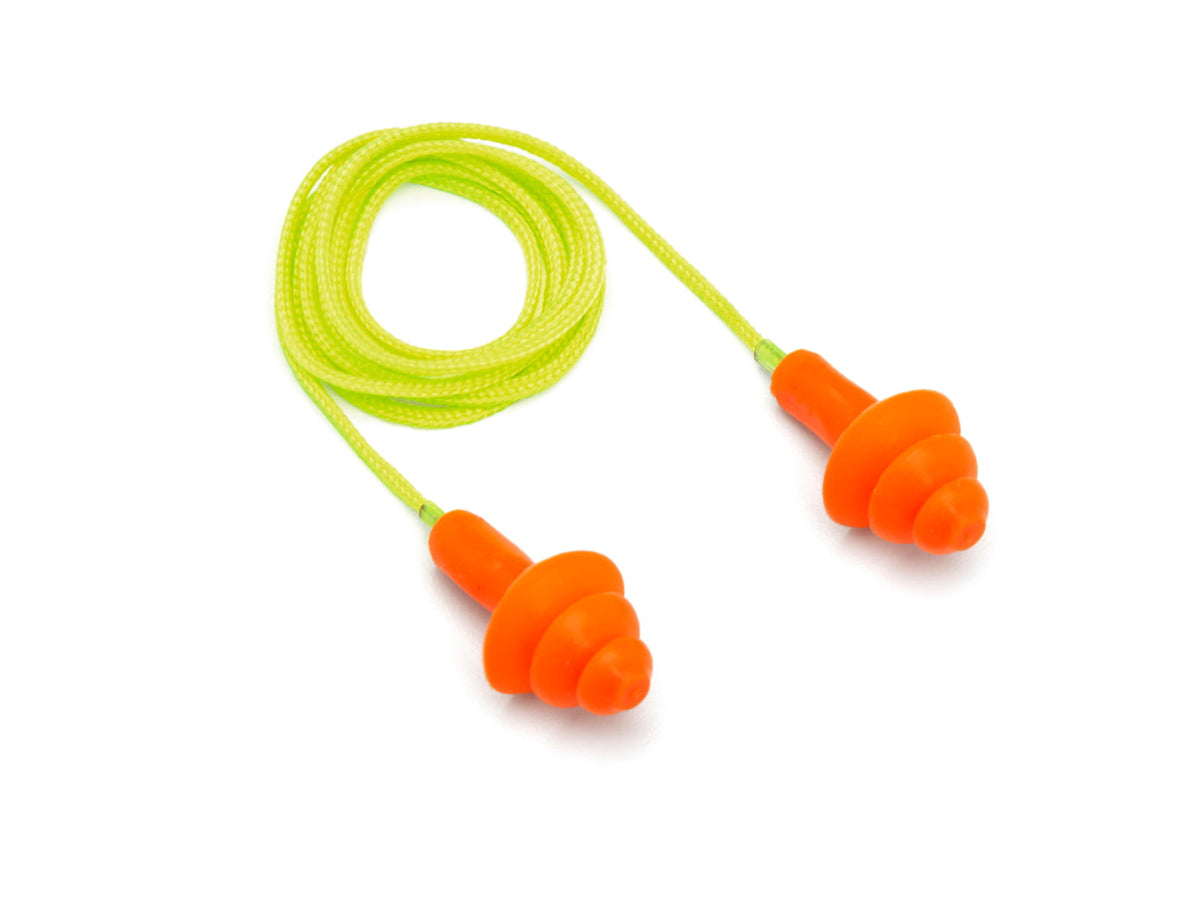 Pyramex Reusable Ear Plug Orange/Lime RP3001