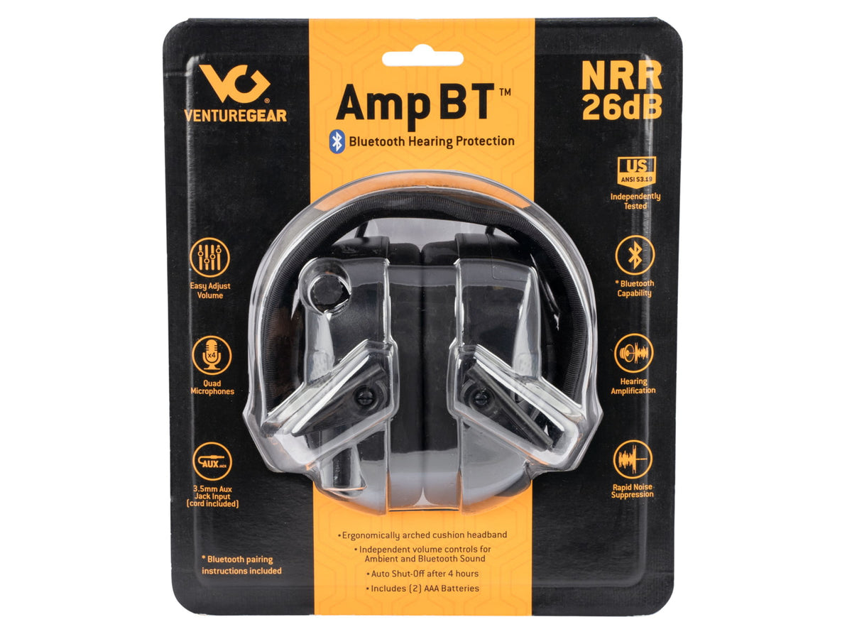 Pyramex Amp Bt Electronic Earmuff 26 Db Black Vgpme30Bt