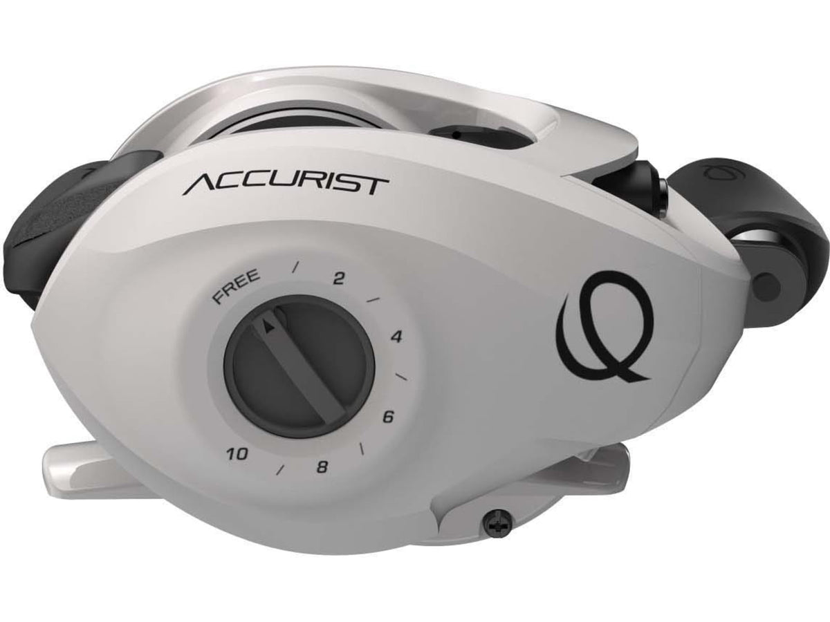 Quantum Accurist Baitcast Reel SZ 100 Reel LH Retrieve Oversized Non-Slip Handle Knobs and Continuous Anti-Reverse Clutch 1-PC Aluminum Frame