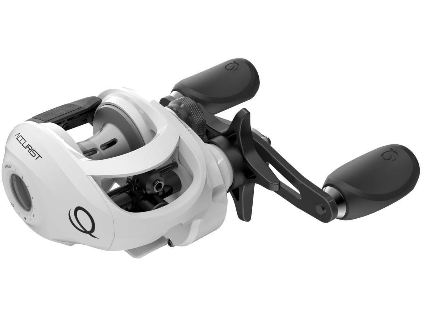 Quantum Accurist Baitcast Reel SZ 100 Reel LH Retrieve Oversized Non-Slip Handle Knobs and Continuous Anti-Reverse Clutch 1-PC Aluminum Frame