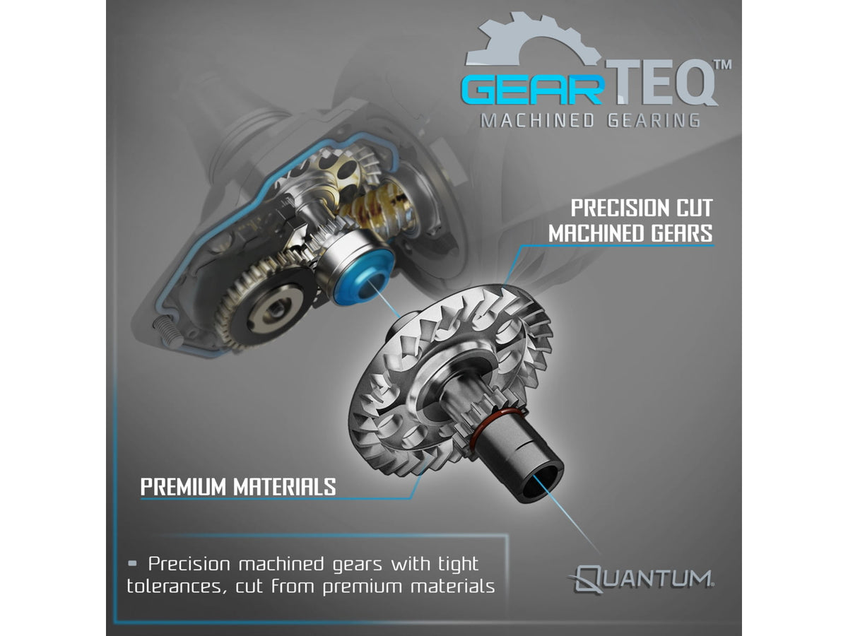 Quantum Benchmark Spinning Reel and Rod Combo 7ft 1-PC Medium Fast Rod Graphite Composite Blank SZ 4000 Reel 5+1 Bearings 6.2-1 Ratio Silver/Blue