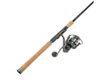 Quantum Benchmark Spinning Reel and Rod Combo 7ft 1-PC Medium Fast Rod Graphite Composite Blank SZ 4000 Reel 5+1 Bearings 6.2-1 Ratio Silver/Blue