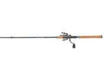 Quantum Benchmark Spinning Reel and Rod Combo 7ft 1-PC Medium Fast Rod Graphite Composite Blank SZ 4000 Reel 5+1 Bearings 6.2-1 Ratio Silver/Blue