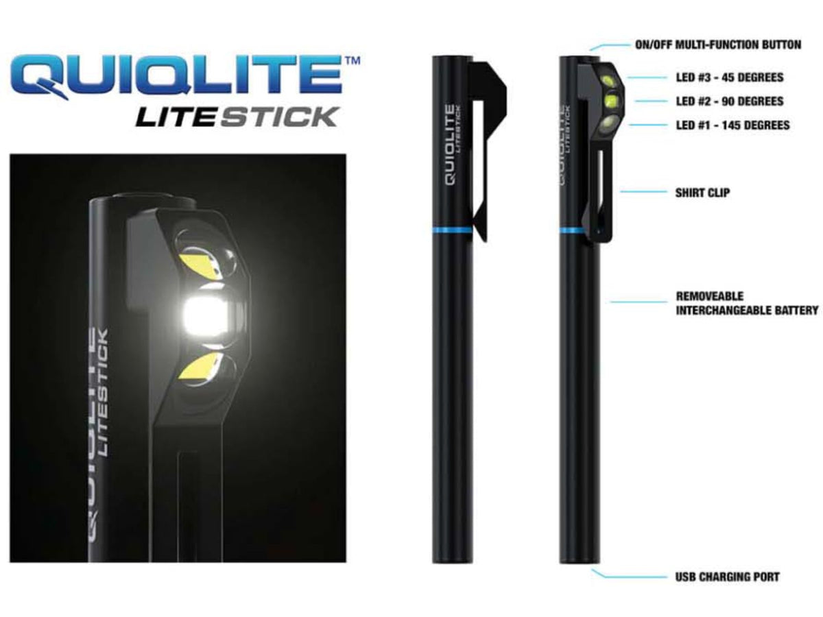 Quiqlite Quiqlite Quiqlite Litestick Black LSWWW