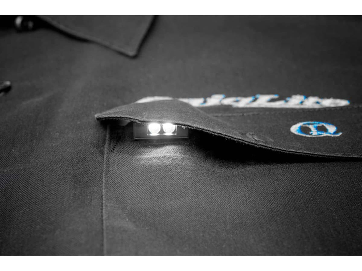 Quiqlite Pro Hands Free Pocket Concealable LED Flashlight 10 - 20 Lumens Blue/White Q-PROBW