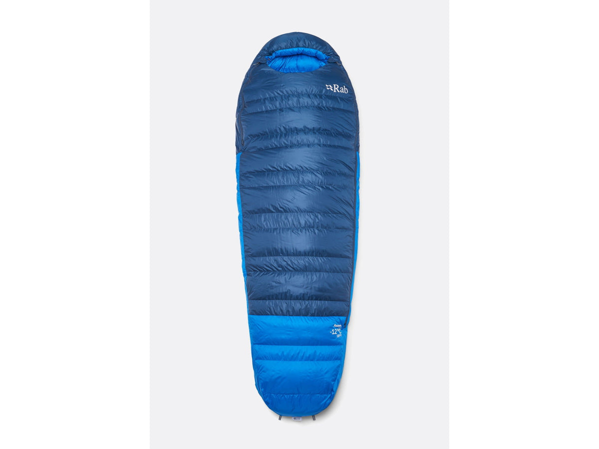 Rab Ascent 10F Sleeping Bag Left Zip Tempest Blue/Maya Blue QSN-03-TBM-REG-LZ