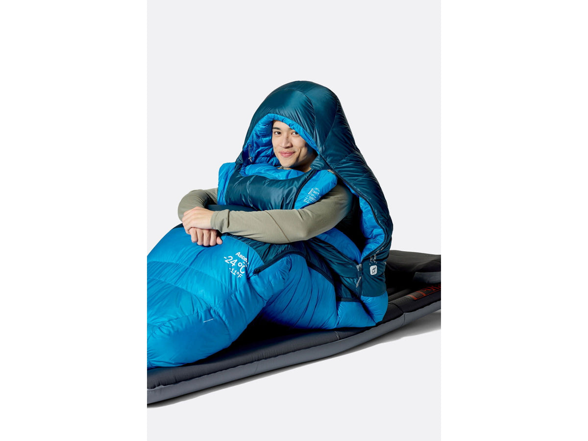 Rab Ascent 20F Sleeping Bag Left Zip Tempest Blue/Maya Blue QSN-01-TBM-REG-LZ