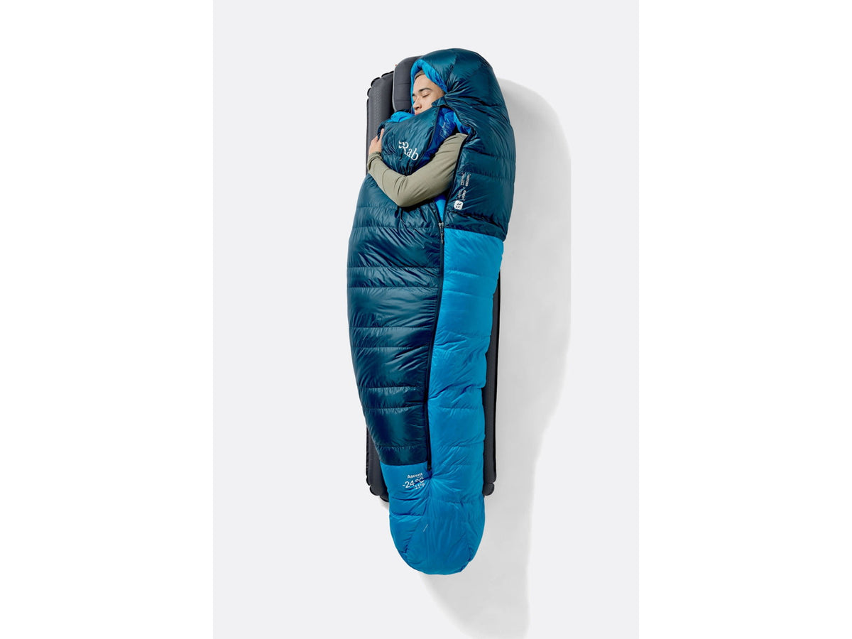 Rab Ascent 20F Sleeping Bag Left Zip Tempest Blue/Maya Blue QSN-01-TBM-REG-LZ