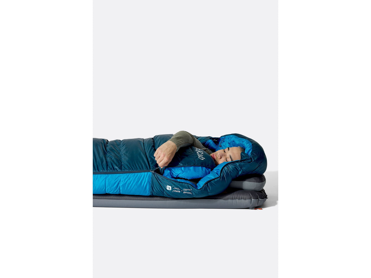 Rab Ascent 20F Sleeping Bag Left Zip Tempest Blue/Maya Blue QSN-01-TBM-REG-LZ