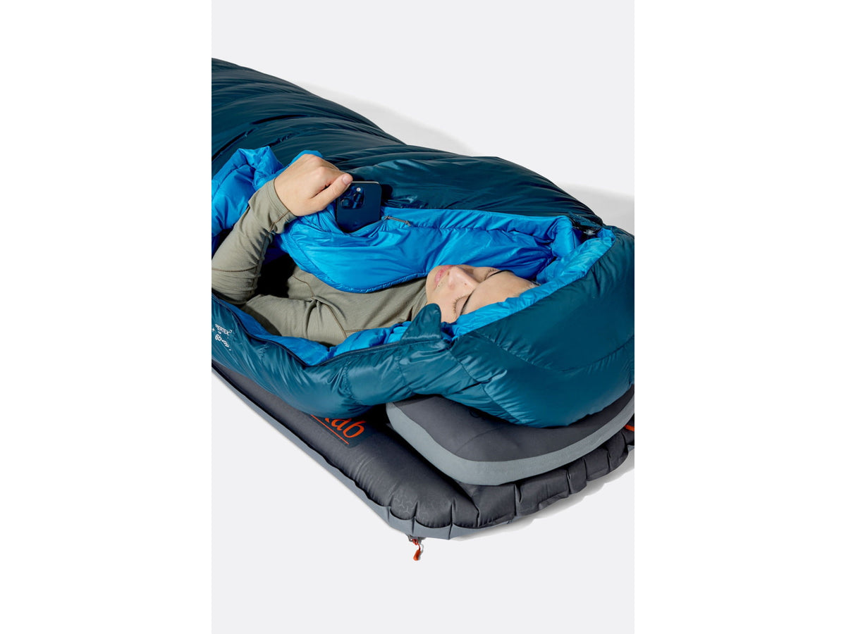 Rab Ascent 20F Sleeping Bag Left Zip Tempest Blue/Maya Blue QSN-01-TBM-REG-LZ