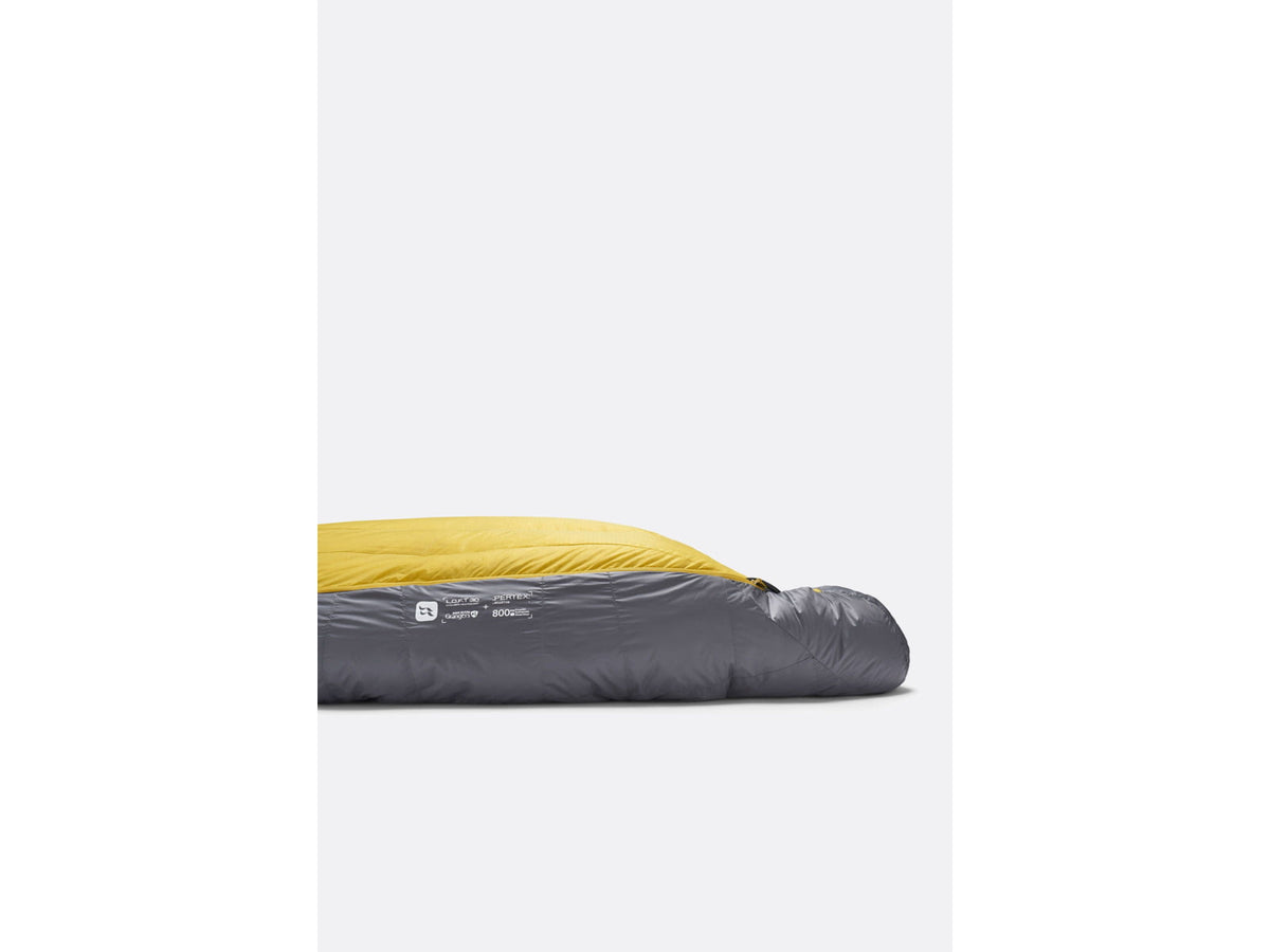 Rab Neutrino 20F Sleeping Bag Left Zip Graphene/Dark Pollen QSN-16-GDP-REG-LZ