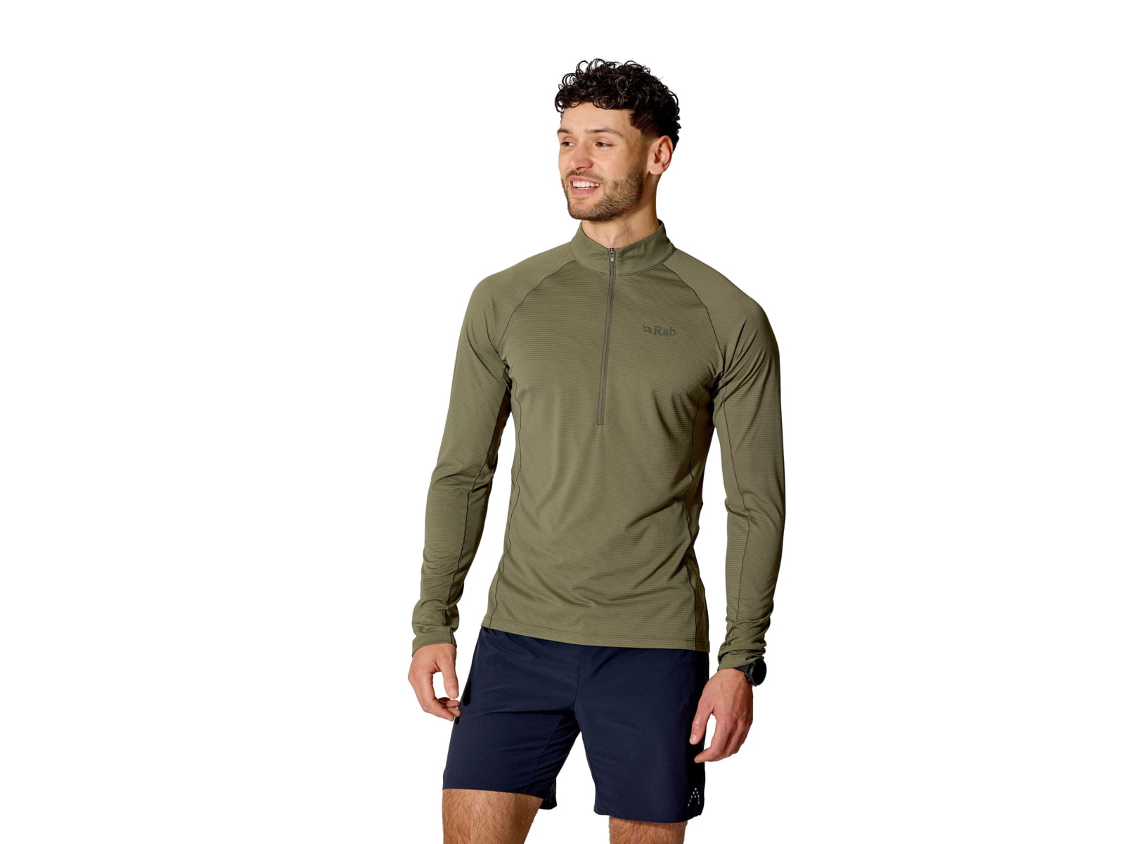 Rab Sonic Long Sleeve Zip - Men's Beluga Large