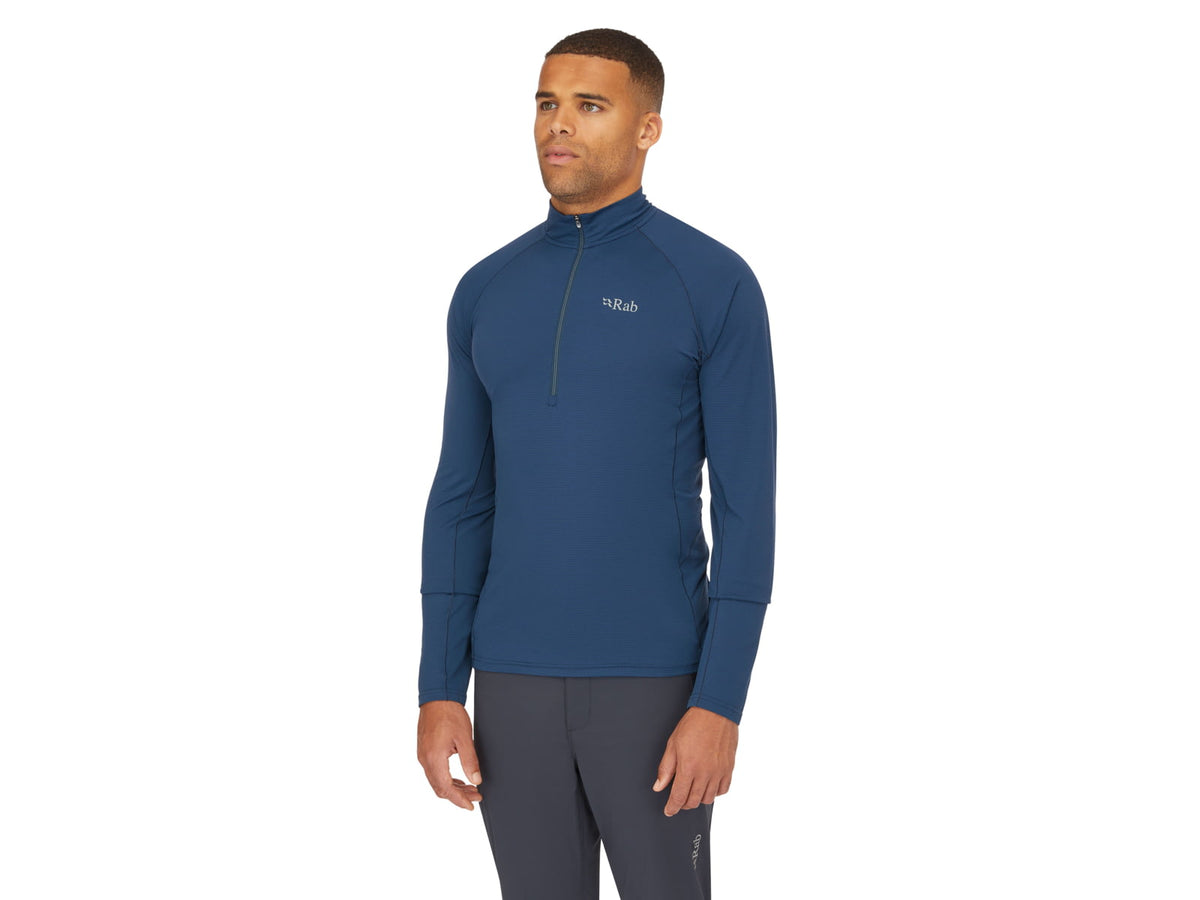 Rab Sonic Long Sleeve Zip - Men's Beluga Large