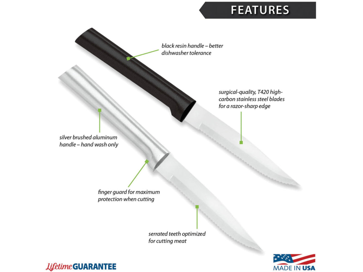 Rada Cutlery Serrated Steak Knife alum Bag RDCR105