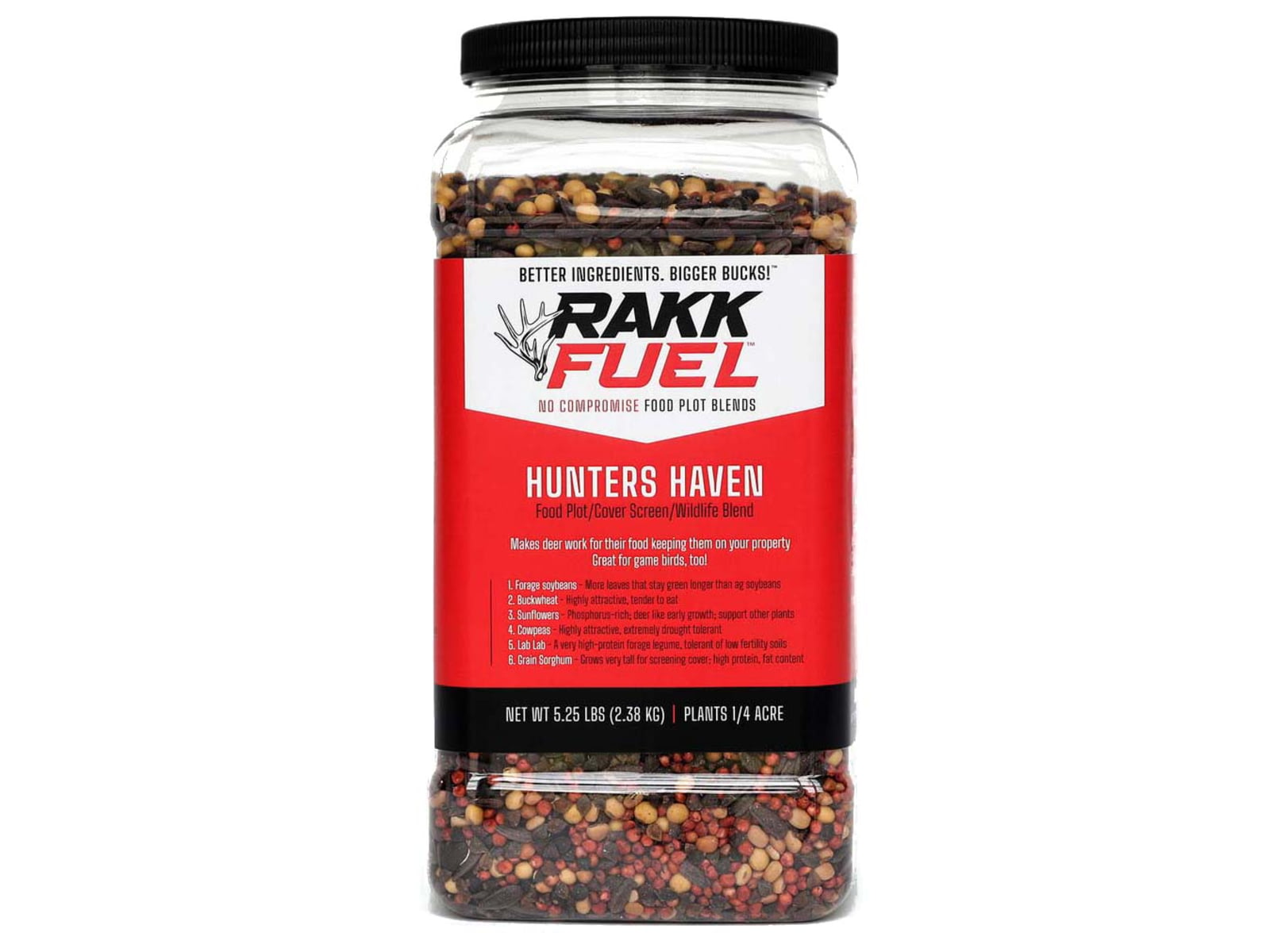 RaKK Fuel Hunters Haven 1/4 Acre Food Plot/Cover Screen/Wildlife Blend Large