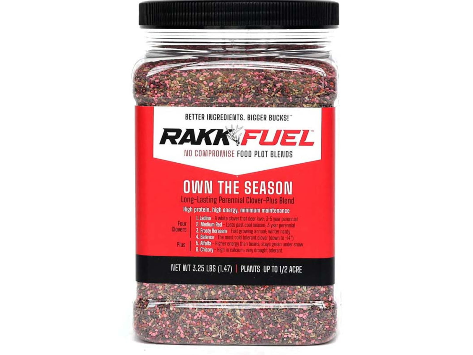 RaKK Fuel Own The Season 1/2 Acre Perennial Clover-Plus Blend Small