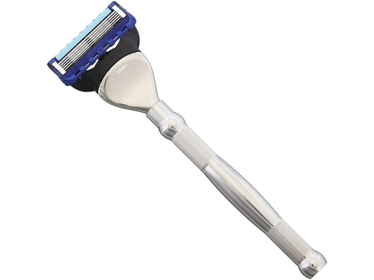 Razolution System Razor with SS Handle 5.75in Overall SS Handle Uses Exchangeable Gillette Fusion Blade 82875