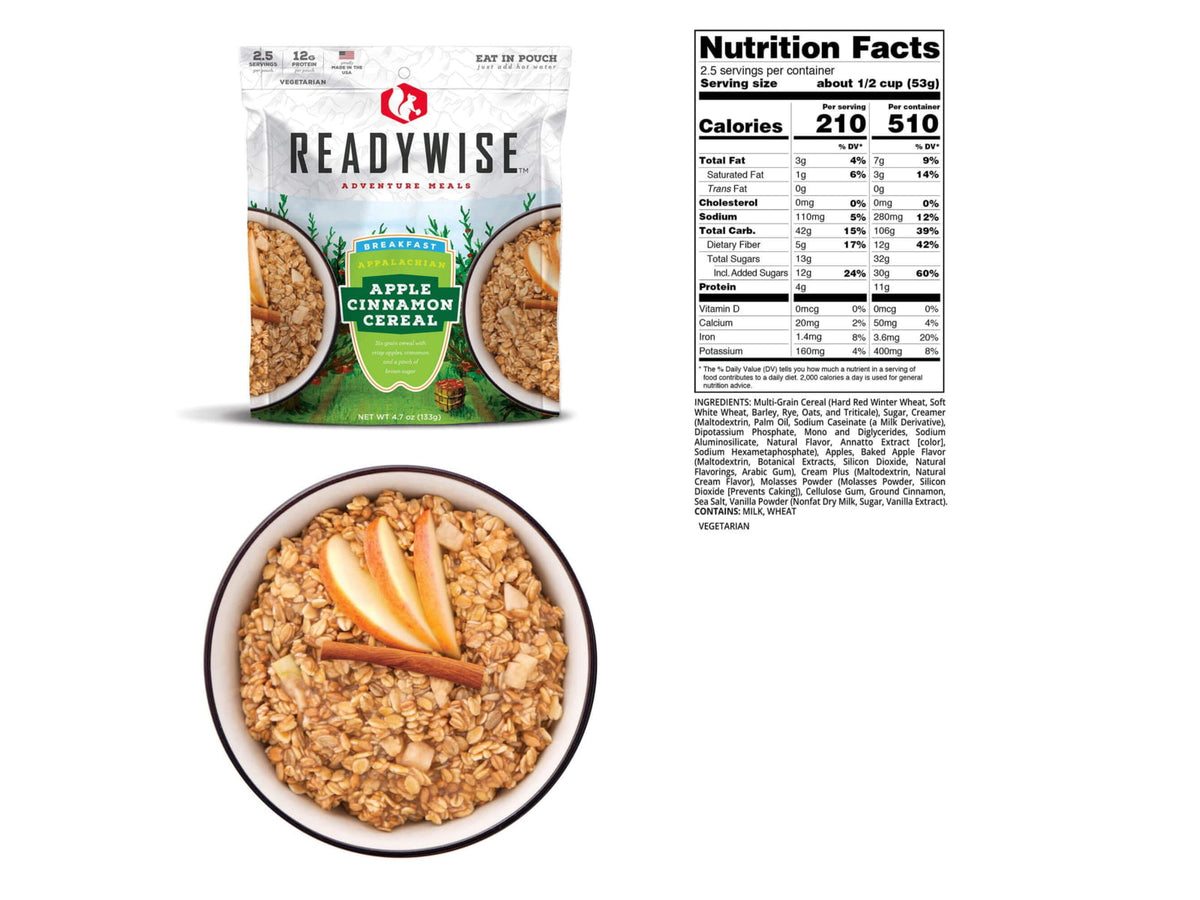 ReadyWise Apple Cinnamon Cereal 6 Pack RW05-802
