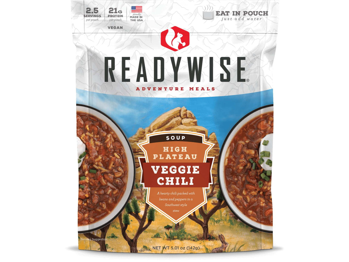 ReadyWise High Plateau Veggie Chili Soup Single Pouch