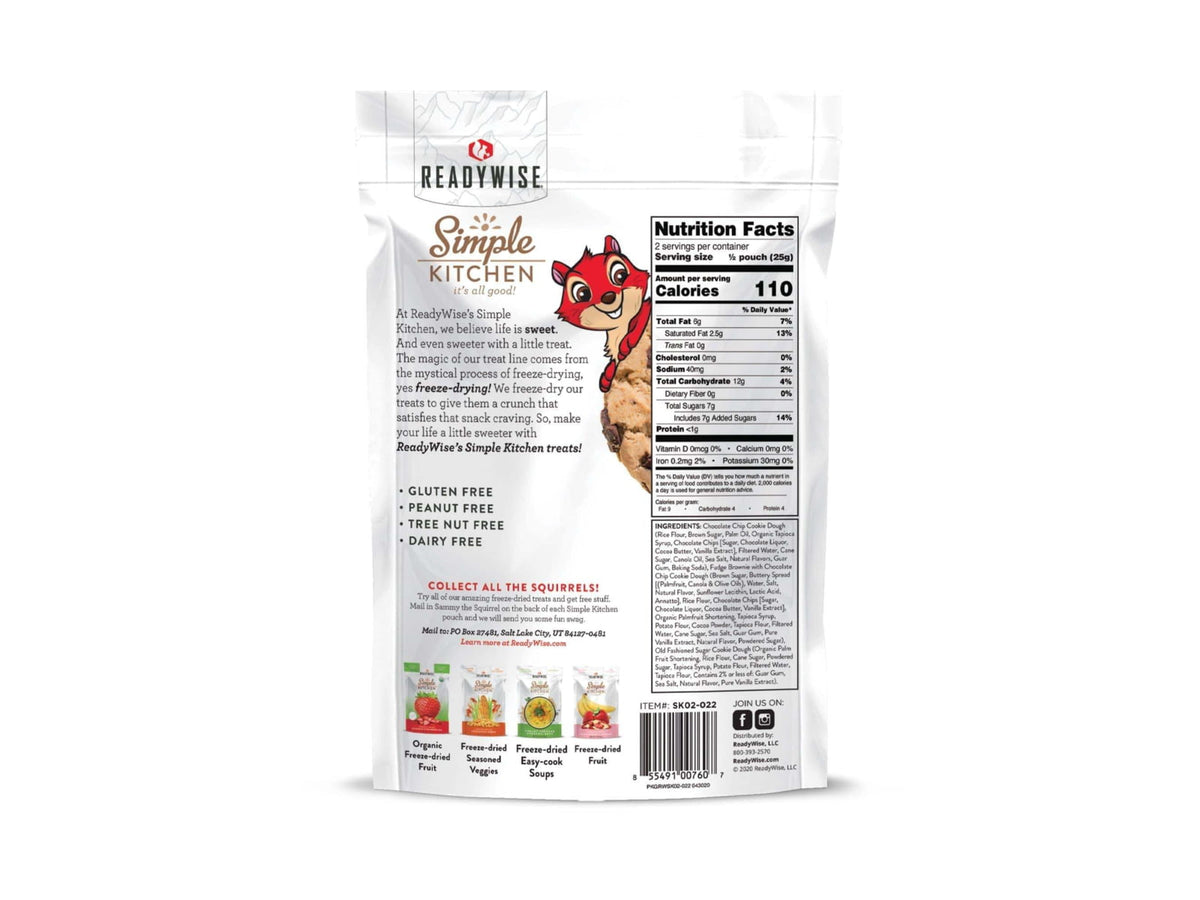 ReadyWise Simple Kitchen Cookie Dough Medley Single Pouch RWSK02-022