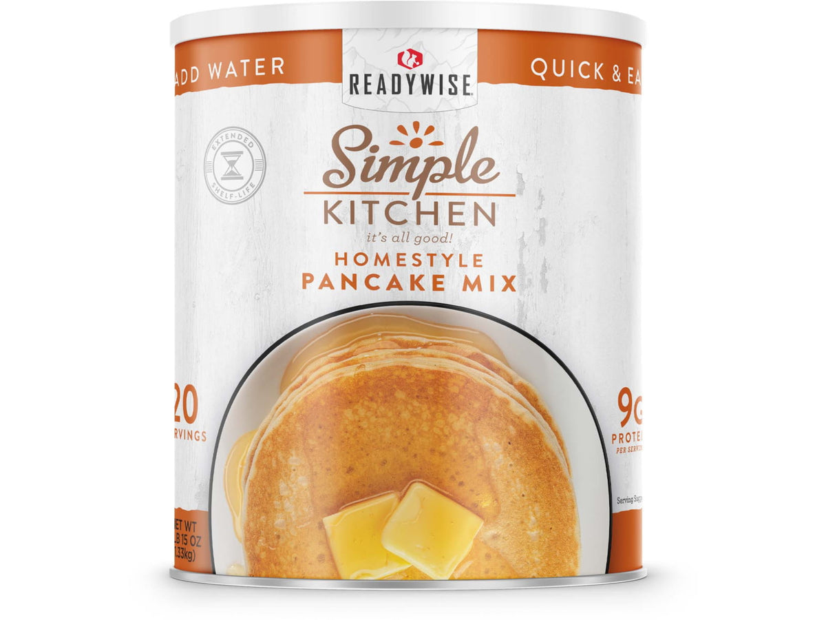 ReadyWise Simple Kitchen Pancake Mix- 20 Serving Can White RWSKCN03-014