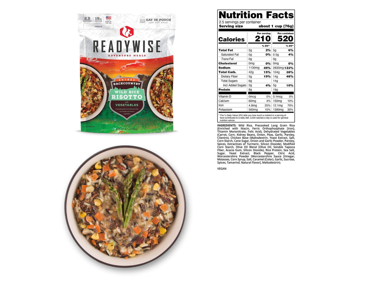 ReadyWise Wild Rice Risotto with Vegetables 6 Pack RW05-800