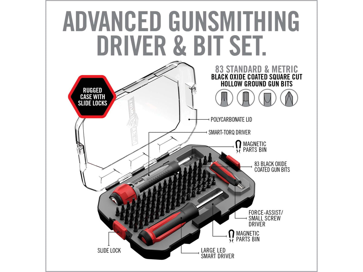 Real Avid Smart-Torq & Driver Master Set Black Oxide Universal Firearm 83 Pieces AVSTDMS